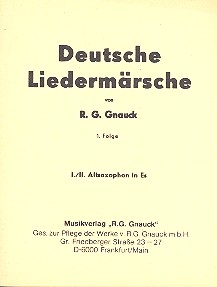 Deutsche Liedermrsche Band 1 fr Blasorchester Altsaxophon 1 und 2 in Es