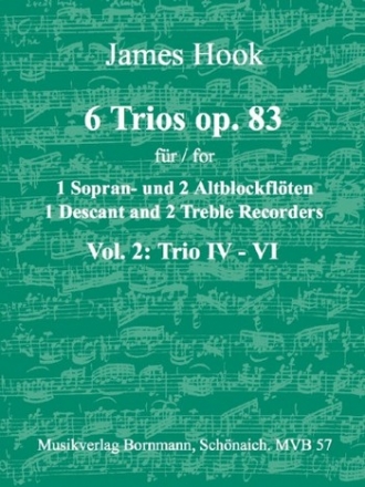 6 Trios op.83 Band 2 (Nr.4-6) fr 3 Blockflten (SSA) Spielpartitur