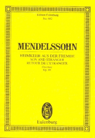 Heimkehr aus der Fremde op.89 fr Orchester Studienpartitur