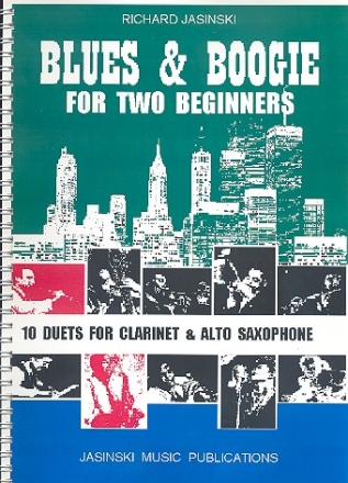 Blues and Boogie for two Beginners for clarinet and alto sax with chord symbols for c instruments