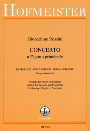 Concerto a fagotto principale für Fagott und Klavier