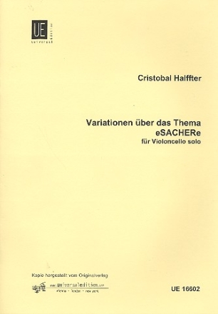 Variationen ber das Thema eSACHERe (1975) fr Violoncello  Print on Demand