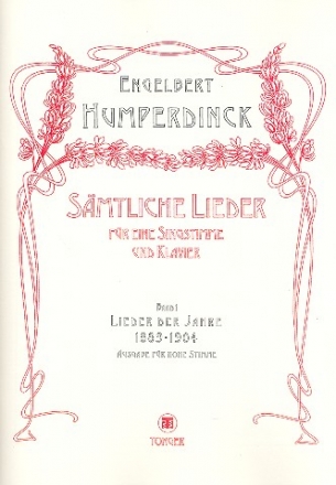 Smtliche Lieder Band 1 Lieder der Jahre 1889-1904 fr hohe Singstimme und Klavier