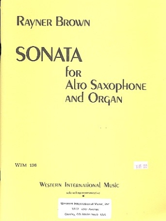 Sonata for alto saxophone and organ
