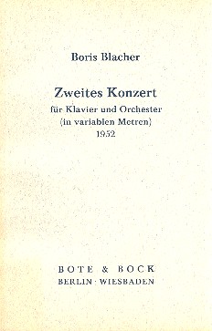 Konzert Nr.2 fr Klavier und Orchester