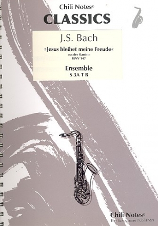 Jesus bleibet meine Freude aus BWV147 fr 6 Saxophone (SAAATB) Partitur und Stimmen
