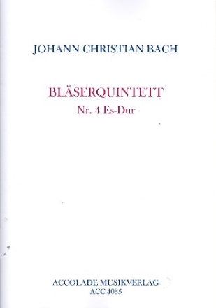 Quintett Es-Dur Nr.4 fr Flte, Oboe, Klarinette Horn und Fagott Partitur+Stimmen