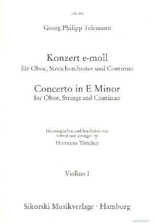 Konzert e-Moll fr Oboe, Streicher und Bc Violine 1