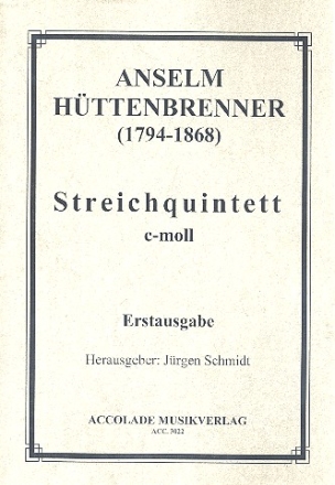 Quintett c-Moll fr 2 Violinen, 2 Violen und Violoncello Partitur und Stimmen