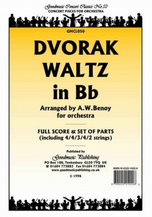 WALTZ IN B FLAT FOR FULL ORCHESTRA FULL SCORE + SET OF PARTS (INCLUDING STRINGS 4-4-3-4-2)