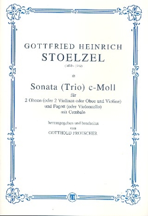 Sonate c-Moll fr 2 Oboen (Violinen), Fagott (Violoncello) und Bc