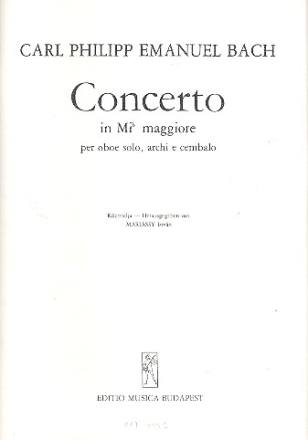 Konzert Es-Dur fr Oboe, Streicher und Bc Partitur
