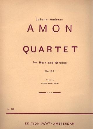 Quartett op.20,2 für Horn und Streichtrio,  Stimmen