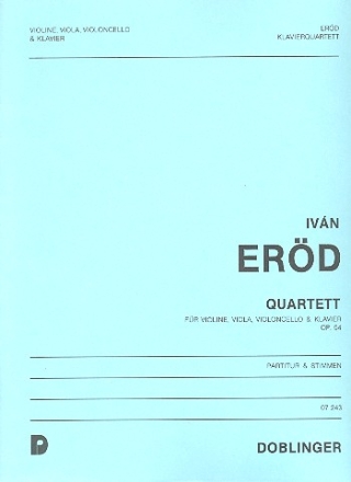 QUARTETT OP.54 FUER VIOLINE, VIOLA, CELLO UND KLAVIER PARTITUR UND STIMMEN