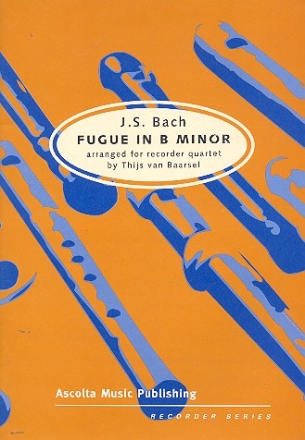 Fugue b minor BWV544 for 4 recorders (SATB) score and parts