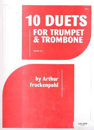 10 Duets for trumpet and trombone score