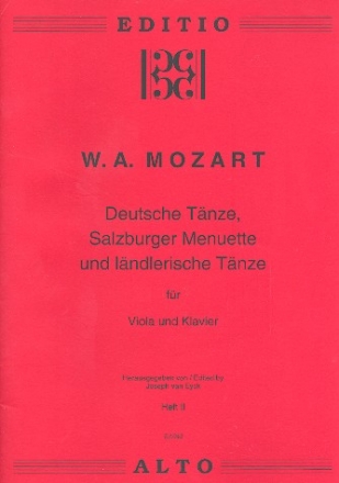 Deutsche Tnze, Salzburger Menuette und lndlerische Tnze Bd.2 fr Viola und Klavier