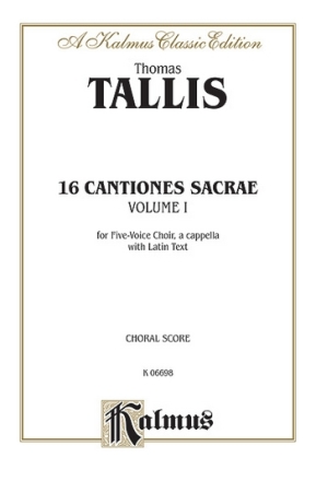 16 cantiones sacrae vol.1 (1-8) for 5 voice chorus a cappella score (la)