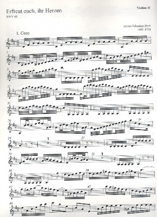Erfreut euch, ihr Herzen Kantate Nr.66 BWV66 Violine 2
