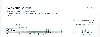 Ave verum corpus KV618 fr Chor, Streicher und Orgel Violine 2