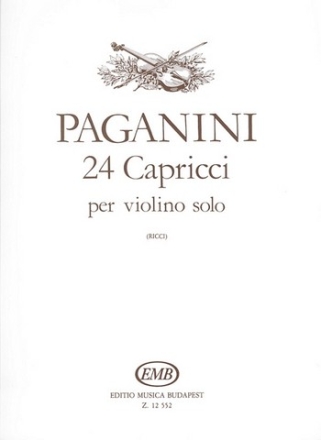 24 Capricci op.1 fr Violine solo