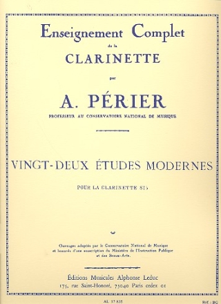 22 tudes modernes pour clarinette