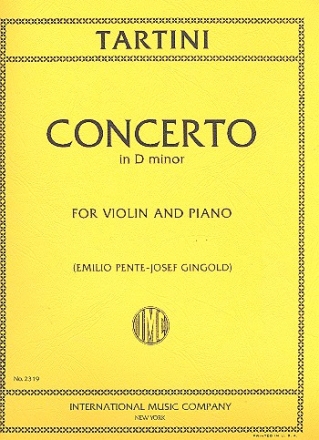 Concerto d minor for violin and piano