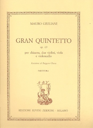 Gran quintetto op.65 per chitarra, 2 violini, viola e violoncello partitura