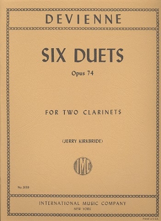 6 Duets op.74 for 2 clarinets score