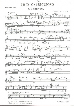 Serenata aus Trio capriccioso fr Flte, Oboe, Fagott Stimmen