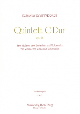 Quintett C-Dur op.24 fr 2 Violinen, 2 Violen und Violoncello