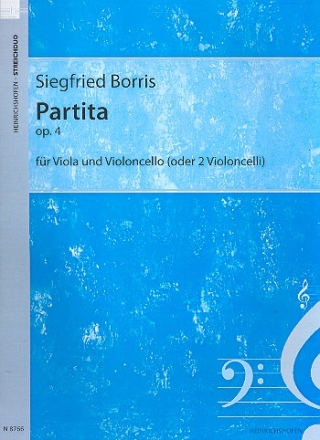 Partita op.4 für Viola und Violoncello (2 Violoncelli),  Spielpartitur Verlagskopie