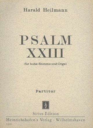 Psalm 23 fr hohe Singstimme und Orgel (dt/en)