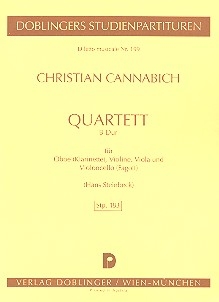 Quartett fr Oboe (Klar), Violine, Viola und Violoncello (Fag) Studienpartitur