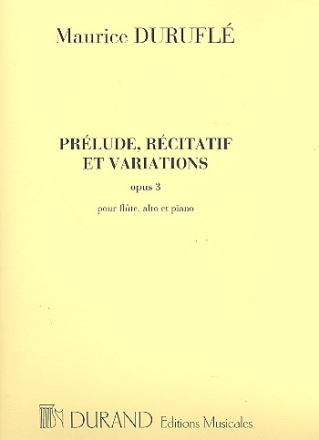 Prlude recitatif et variations op.3 pour flte, alto et piano