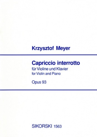 Capriccio interrotto op.93 fr Violine und Klavier (2000)