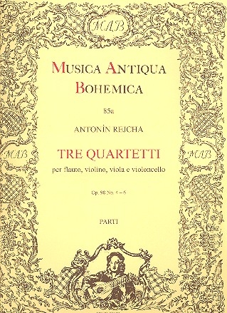 3 Quartette op.98,4-6 fr Flte, Violine, Viola und Violoncello Stimmen
