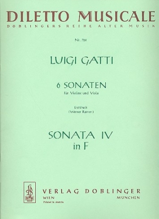 Sonate F-Dur Nr.4 fr Violine und Viola Partitur und Stimmen