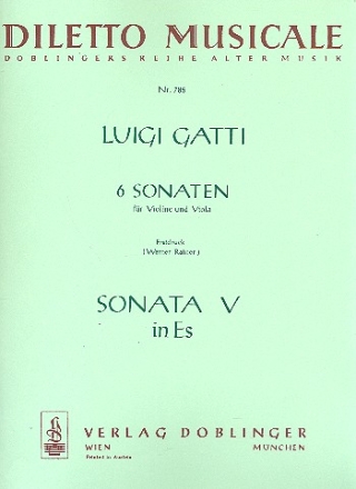 Sonate Es-Dur Nr.5 für Violine und Viola Partitur und Stimmen