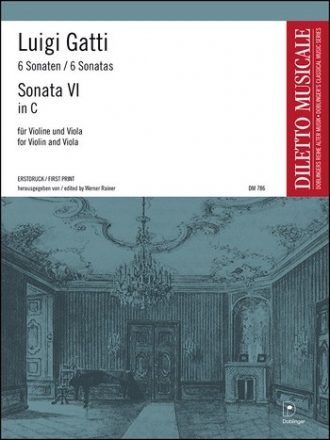 Sonate C-Dur Nr.6 für Violine und Viola Partitur und Stimmen