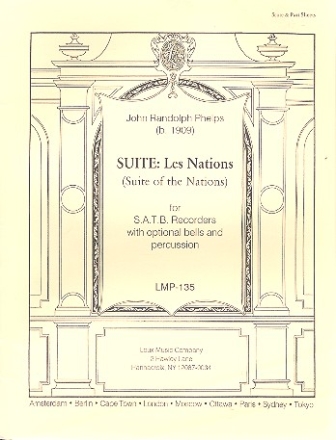 Suite les Nations for satb recorders (bells+perc opt)