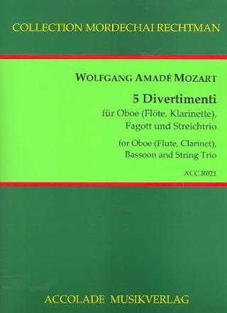 5 Divertimenti fr Oboe (Flte, (Klarinette), Fagott und Streichtrio Partitur und Stimmen