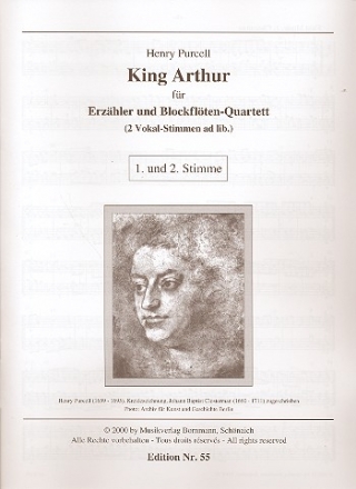 King Arthur  fr Erzhler und Blockfltenquartett (SATB) 1. und 2. Stimme (SA)