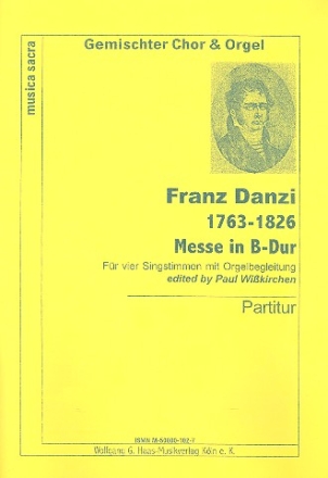 Messe B-Dur fr 4 Singstimmen (SATB) und Orgel Partitur (la)