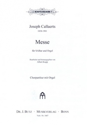 Messe fr 3stg. gem Chor (SA Bar) und Orgel Partitur