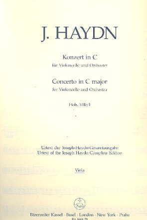 Konzert C-Dur Hob.VIIb:1 fr Violoncello und Orchester Viola