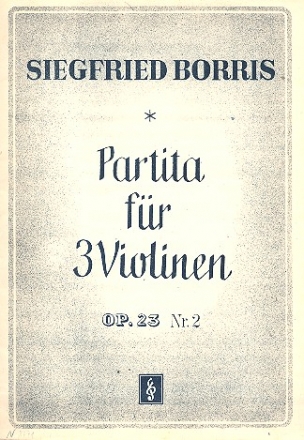 Partita op.23,2 fr 3 Violinen Partitur und Stimmen