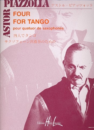 Four for Tango pour 4 saxophones (SATBar) partition et parties