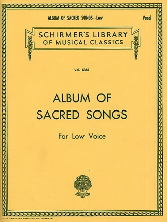 Album of sacred Songs A Collection of 22 favourite songs for low voice and piano