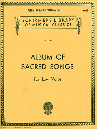 Album of sacred Songs A Collection of 22 favourite songs for low voice and piano